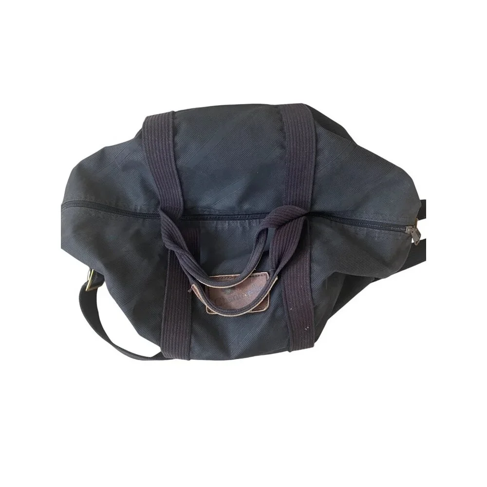 Chanterelle Repurposed Rubber Duffel Bag Adjustable Strap Leather‎ Accents